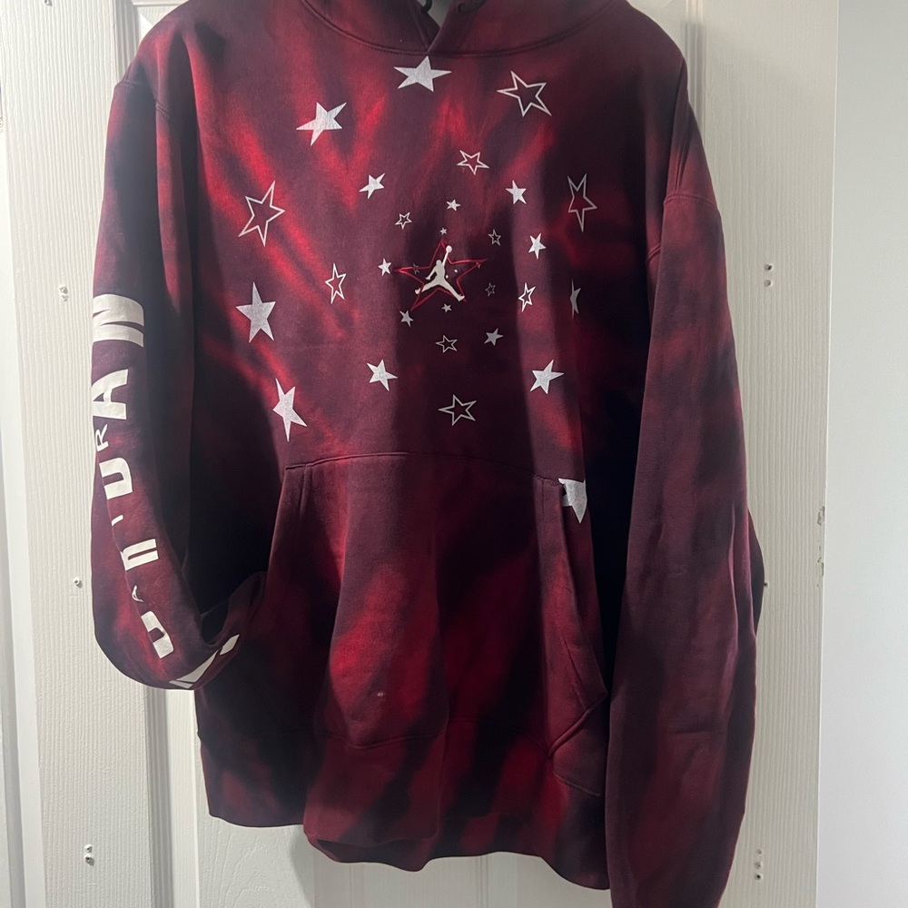 Jordan Red and Black Star Hoodie